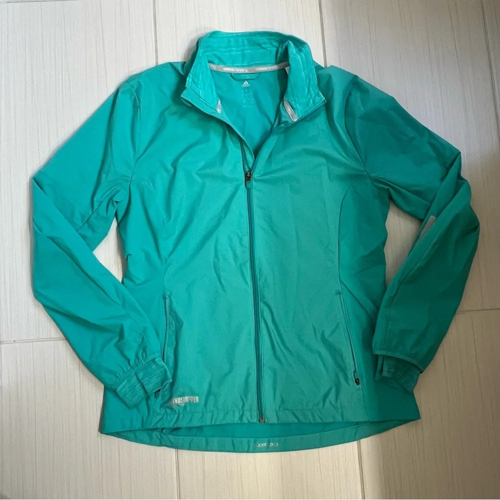 Adidas Running Supernova Windstopper Windbreaker size medium turquoise blue